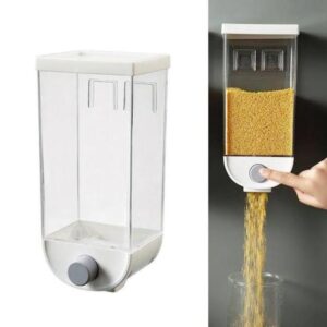 1500ml self adhesive wall mounted grain dispenser rice and dry food storage box