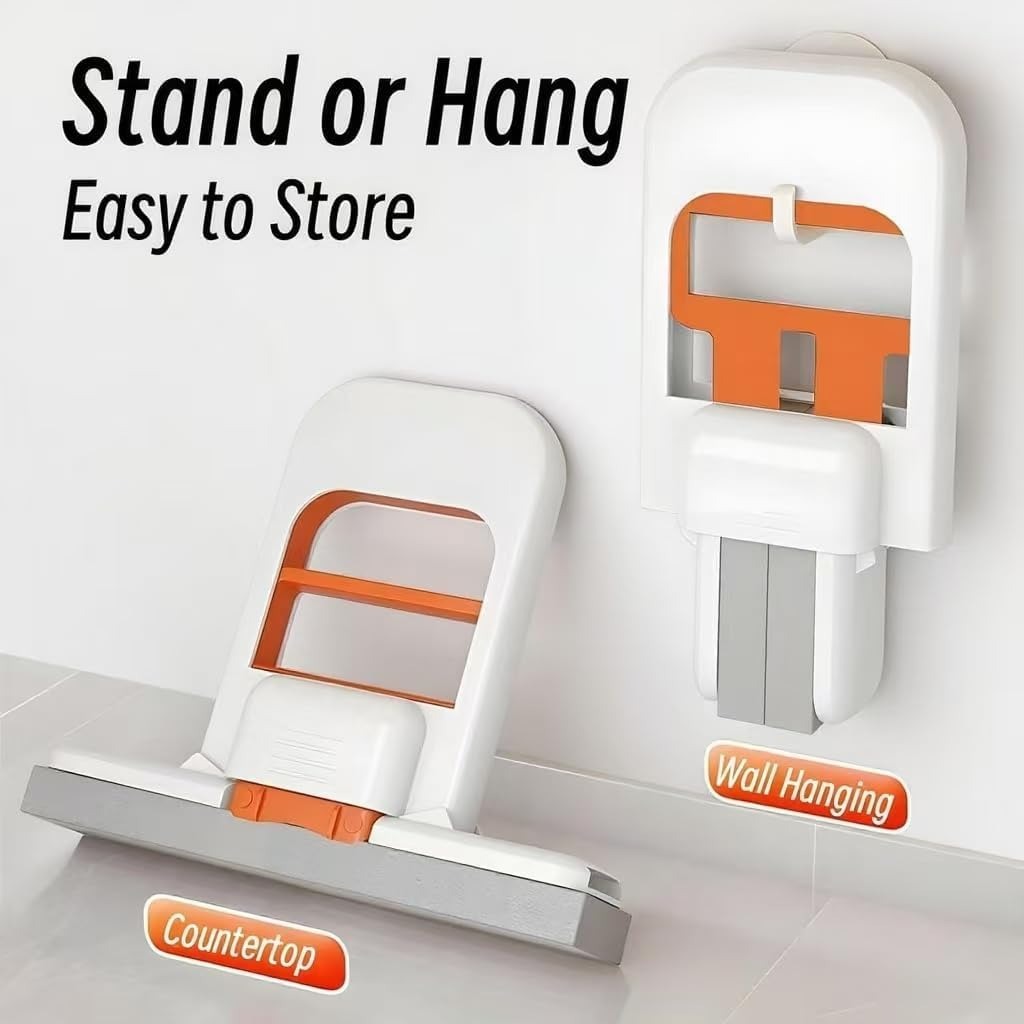 Foldable desktop mini sponge mop self squeezing wet and dry cleaning